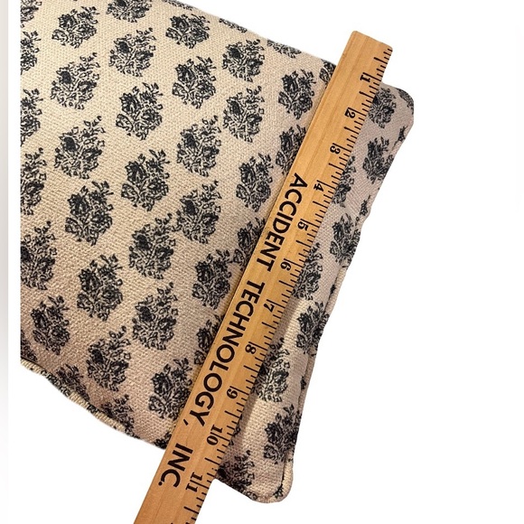 Throw Pillow Gray & Cream 19” x 11” - Picture 4 of 6